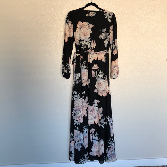 Gianni Bini Floral Maxi Wrap Dress - Picture 4 of 6